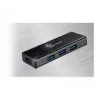 USB-keskitin j5create JUH340 4-porttinen USB 3.0 musta alumiini