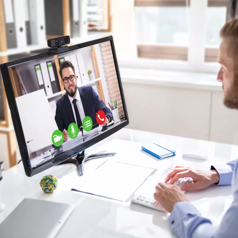j5create JVCU100 USB™ HD-verkkokamera 360° käännöllä, 1080p videotallennusresoluutio, musta