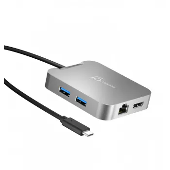j5create JCD391 4K60 Elite USB-C® PD moniporttisovitin, hopea