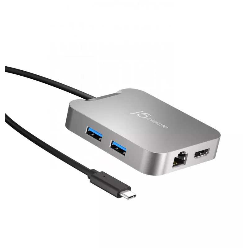 j5create JCD391 4K60 Elite USB-C® PD moniporttisovitin, hopea