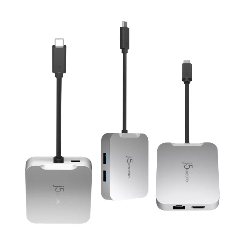 j5create JCD391 4K60 Elite USB-C® PD moniporttisovitin, hopea