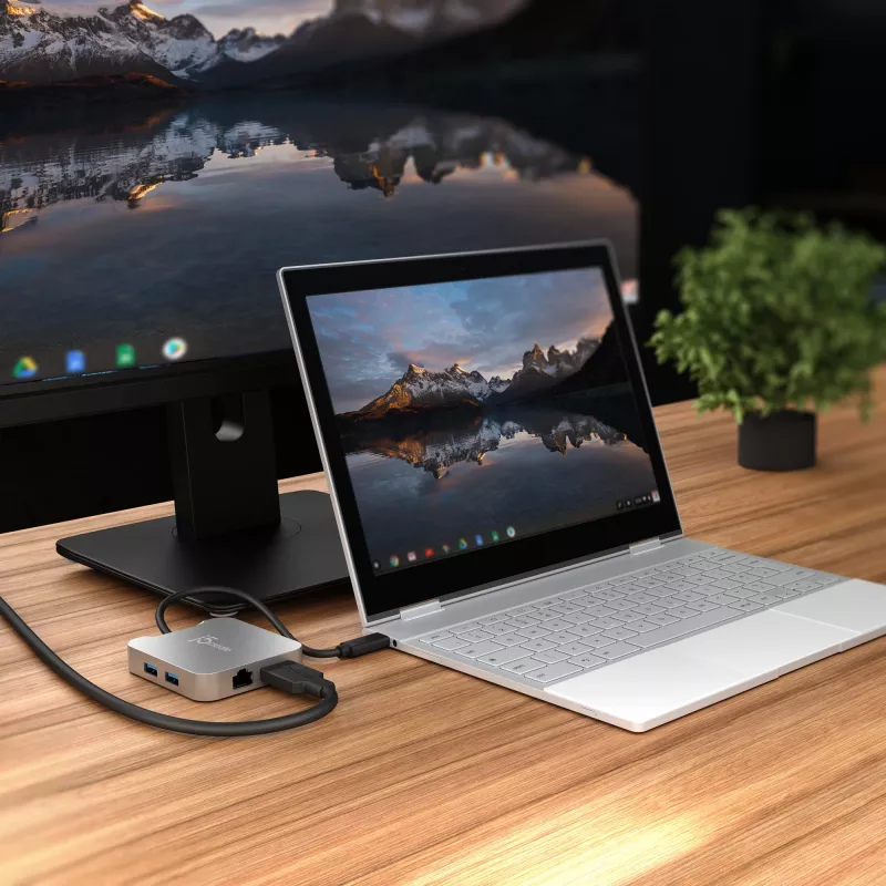 j5create JCD391 4K60 Elite USB-C® PD moniporttisovitin, hopea