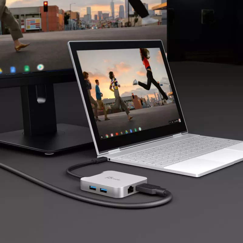 j5create JCD391 4K60 Elite USB-C® PD moniporttisovitin, hopea