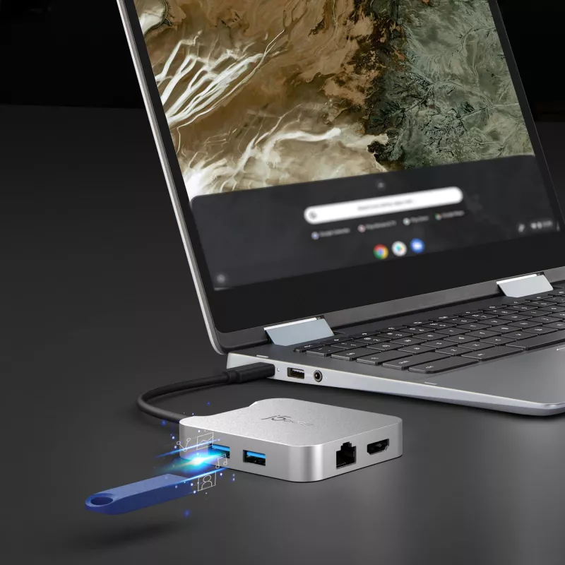 j5create JCD391 4K60 Elite USB-C® PD moniporttisovitin, hopea