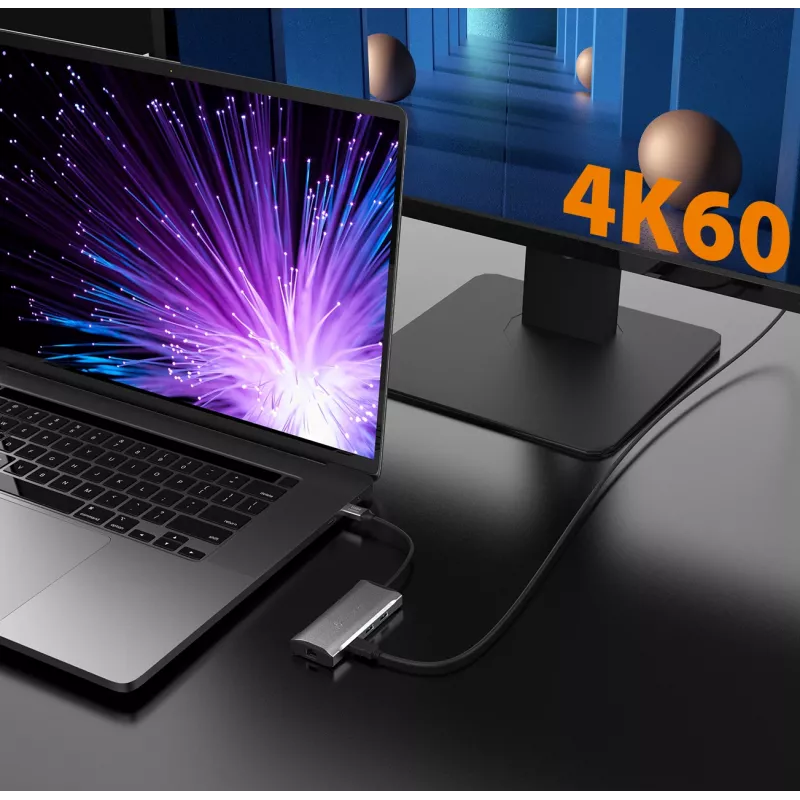 j5create JCD392 4K60 Elite USB-C® 10Gbps matkatelakka, Space Grey