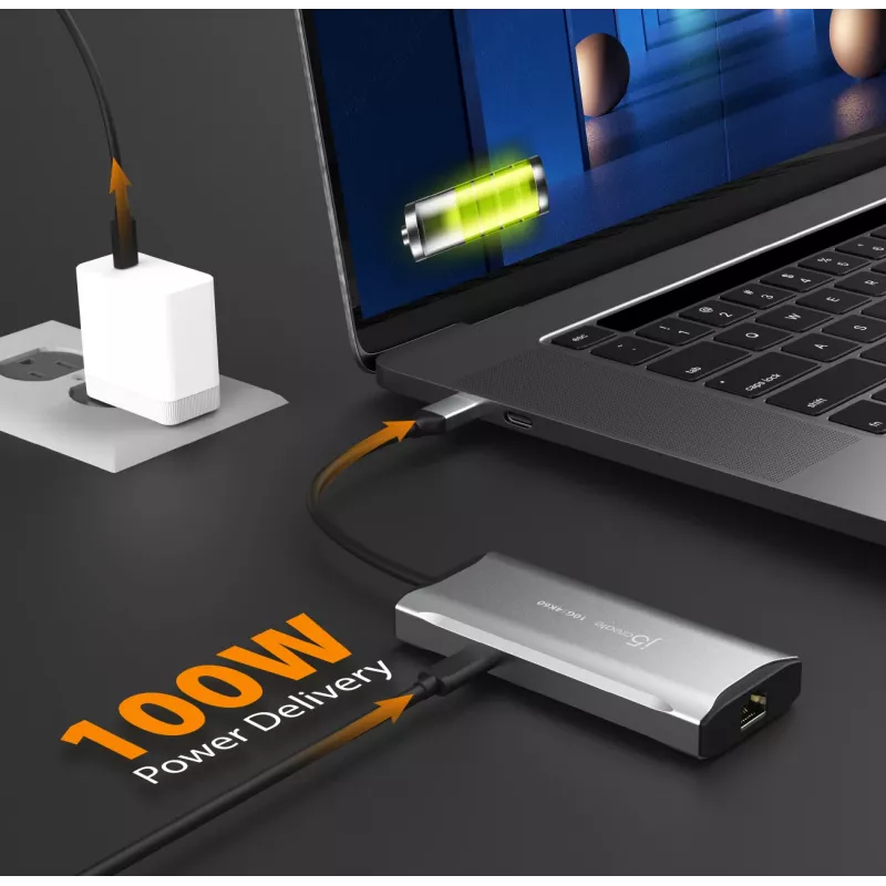 j5create JCD392 4K60 Elite USB-C® 10Gbps matkatelakka, Space Grey