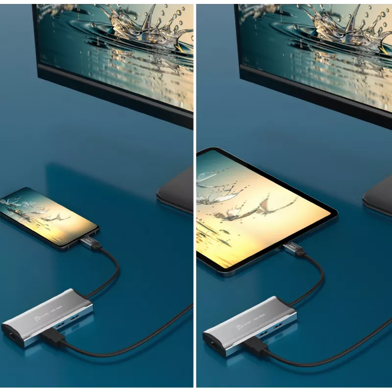 j5create JCD392 4K60 Elite USB-C® 10Gbps matkatelakka, Space Grey