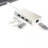 j5create JCH471 USB-C™ Gigabit Ethernet ja keskitin monisovitin, metallinen champagne
