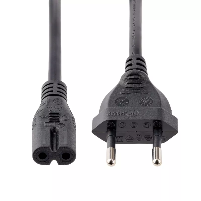 StarTech.com 2 m kannettavan tietokoneen virtajohto, EU-pistoke C7, 2,5 A 250 V