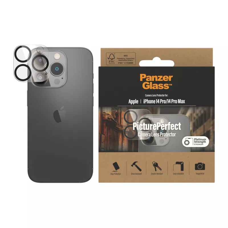 Kameran objektiivinsuoja PanzerGlass Apple iPhone 14 Pro 14 Pro Max naarmuuntumaton iskunkestävä