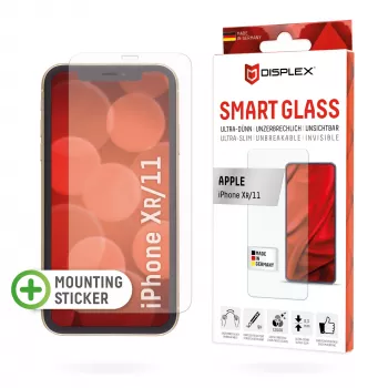 Displex Smart Glass (9H) Apple iPhone XR/11, asennustarra, särkymätön, ultraohut, näkymätön