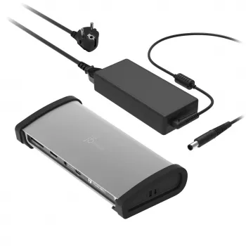 j5create JTD562 - 8K Thunderbolt™ 4 -telakointiasema - EU, johdollinen, Thunderbolt 4, 96 W, 3,5 mm, 10,100,1000 Mbit/s, harmaa