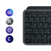 Logitech MX Keys S näppäimistö yleiskäyttöön RF langaton + Bluetooth AZERTY belgialainen grafiitti
