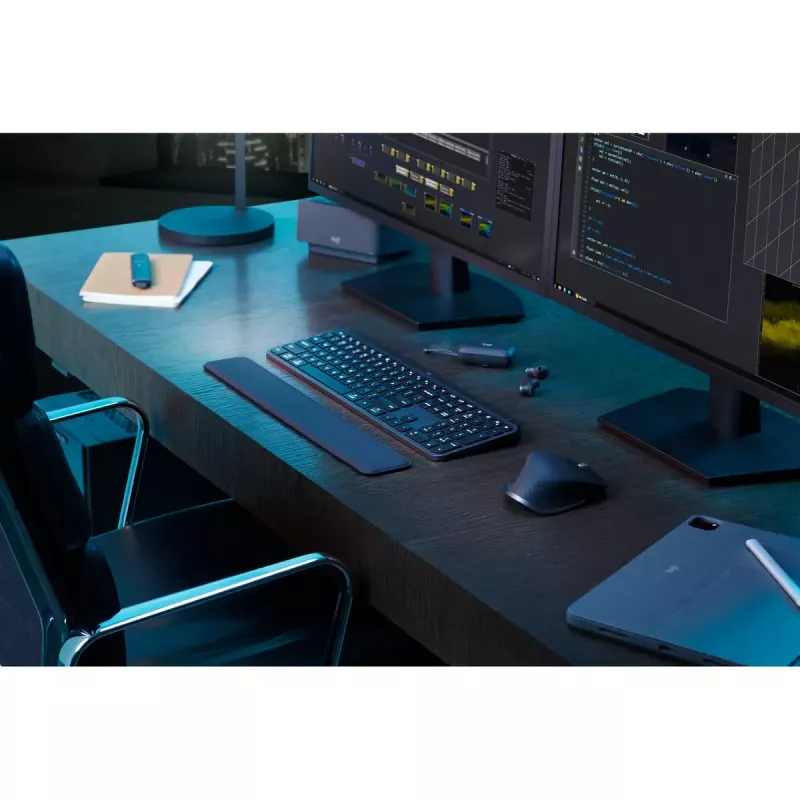 Logitech MX Keys S näppäimistö yleiskäyttöön RF langaton + Bluetooth AZERTY belgialainen grafiitti