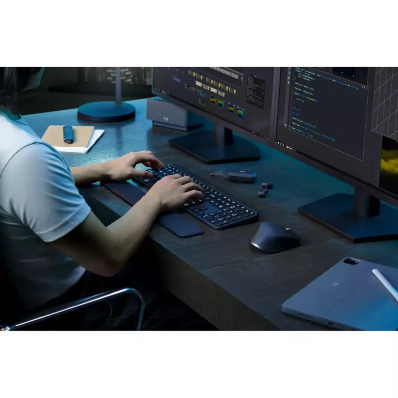 Logitech MX Keys S näppäimistö yleiskäyttöön RF langaton + Bluetooth AZERTY belgialainen grafiitti