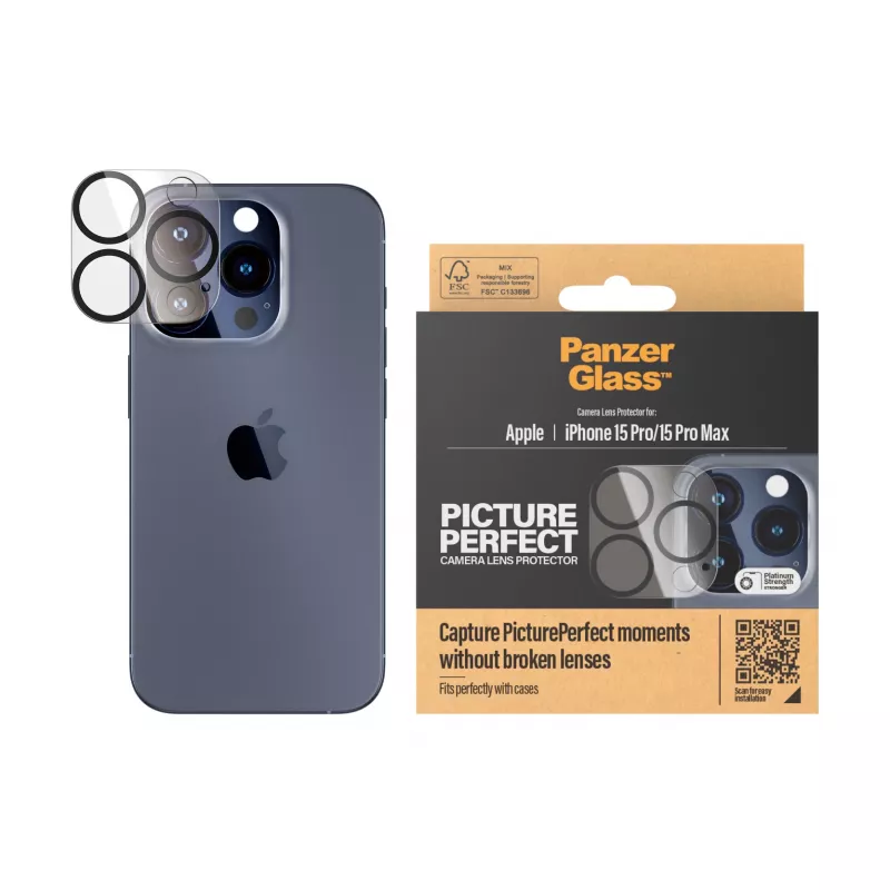 PanzerGlass ® PicturePerfect kameralinssin suojus iPhone 15 Pro | 15 Pro Max