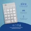 R-Go Tools numeronäppäimistö R-Go Numpad Break, ergonominen numeronäppäimistö Break-ohjelmistolla, Bluetooth, valkoinen