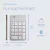 R-Go Tools numeronäppäimistö R-Go Numpad Break, ergonominen numeronäppäimistö Break-ohjelmistolla, Bluetooth, valkoinen