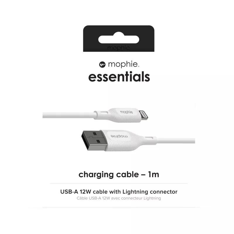 Latauskaapeli mophie essentials 1M Lightning - USB A 12W