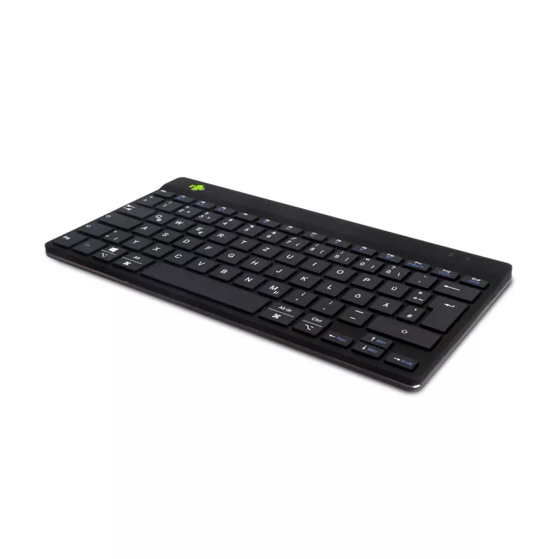 R-Go Tools ergonominen näppäimistö R-Go Compact Break, kompakti näppäimistö tauko-ohjelmistolla, QWERTZ (DE), Bluetooth, musta