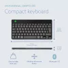 R-Go Tools ergonominen näppäimistö R-Go Compact Break, kompakti näppäimistö tauko-ohjelmistolla, QWERTZ (DE), Bluetooth, musta
