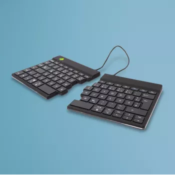 R-Go Tools ergonominen näppäimistö R-Go Split Break tauko-ohjelmistolla, ergonominen jaettu näppäimistö, QWERTZ (DE), Bluetooth, musta
