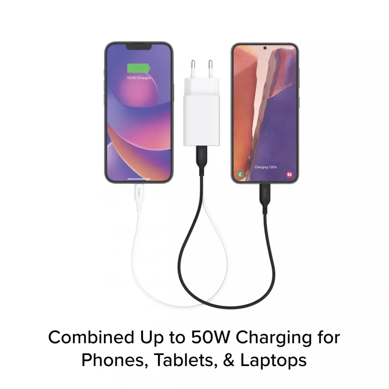 Virtalähde Zagg 50W 2x USB-C valkoinen — Zagg mophie essentials