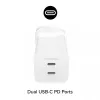 Virtalähde Zagg 50W 2x USB-C valkoinen — Zagg mophie essentials