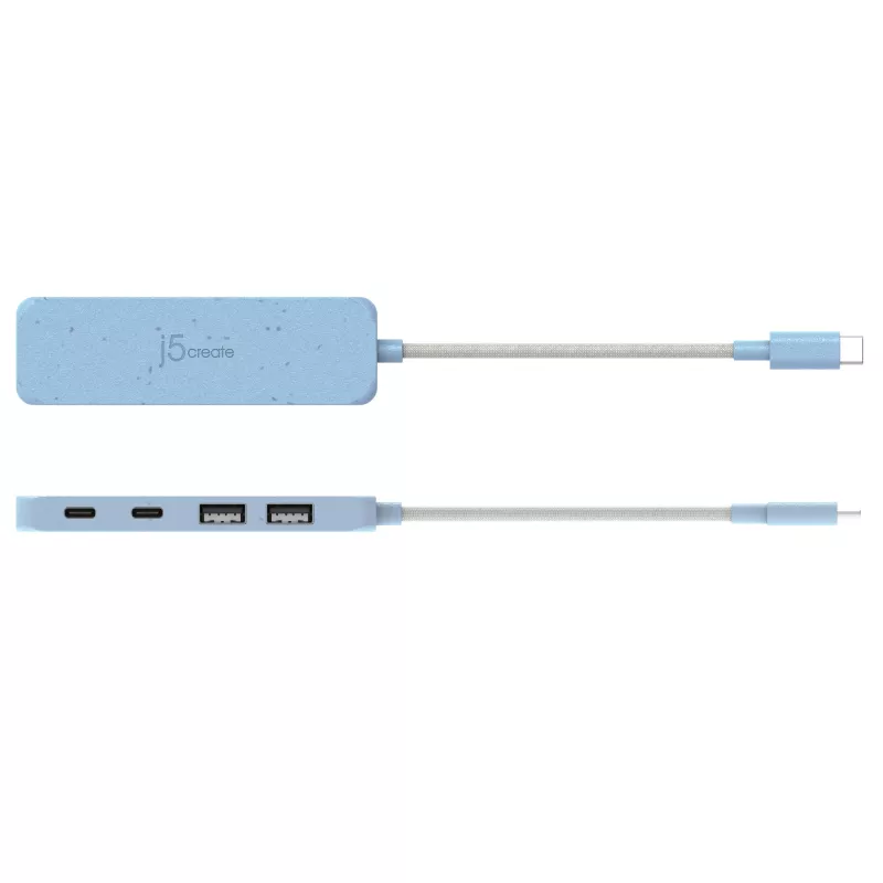 j5create ympäristöystävällinen USB-C - 4-porttinen Type-C ja Type-A Gen 2 -keskitin