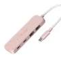 USB-C-keskitin j5create JCH342ER-N 4-porttinen Type-C Type-A Gen 2 10000 Mbit/s rose