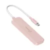 USB-C-keskitin j5create JCH342ER-N 4-porttinen Type-C Type-A Gen 2 10000 Mbit/s rose