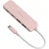 USB-C-keskitin j5create JCH342ER-N 4-porttinen Type-C Type-A Gen 2 10000 Mbit/s rose