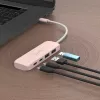 USB-C-keskitin j5create JCH342ER-N 4-porttinen Type-C Type-A Gen 2 10000 Mbit/s rose