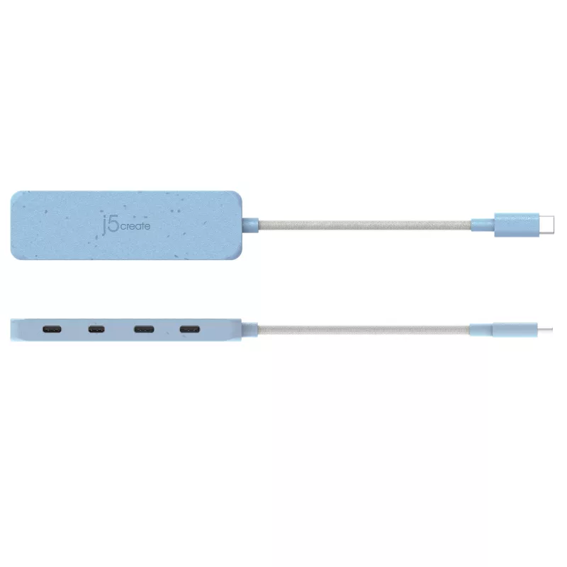 USB-C-keskitin j5create JCH345EC-N 4-porttinen Type-C Gen 2 10000 Mbit/s