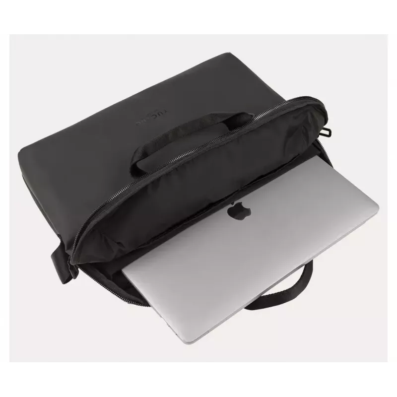 Tucano Gommo BGOM15-BK kannettavan tietokoneen laukku 15,6 tuuman kannettaville ja MacBook Pro 16 tuumalle (40,6 cm), vettä hylkivä kierrätysmateriaali, olkahihna, musta