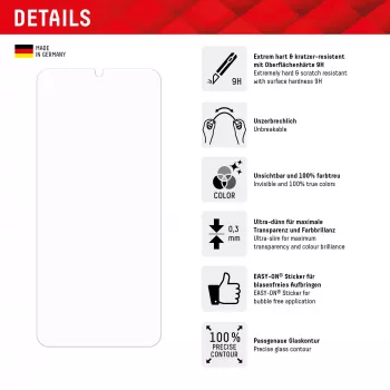 Displex Smart Glass (9H) Xiaomi Redmi 13C, asennustarrat, särkymätön