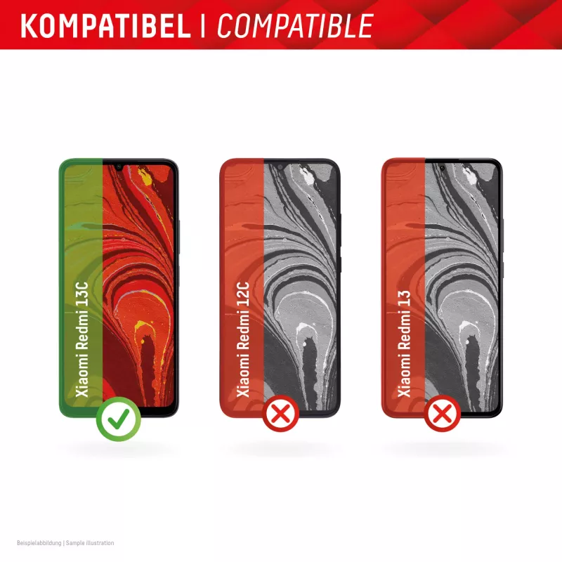 Displex Smart Glass (9H) Xiaomi Redmi 13C, asennustarrat, särkymätön