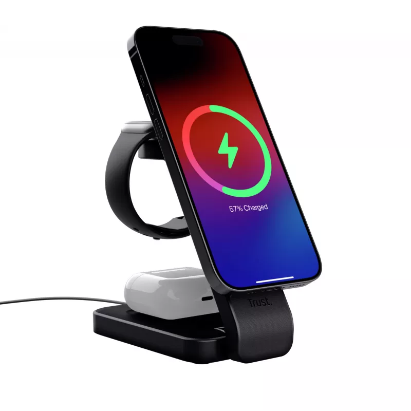 Trust Viro kuulokkeet, headset, älypuhelin, älykello musta USB langaton lataus