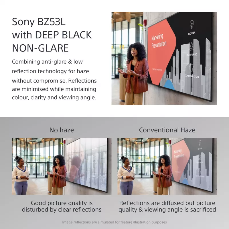 Sony BRAVIA FW-98BZ53L 4K HDR Full Array LED -ammattilaisnäyttö, 780 cd/m2, Deep Black Non-Glare 47% Haze, 24/7 & 5 vuotta PrimeSupport