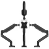j5create JTSA101 ergonominen näyttöteline musta pöytäkiinnike pöytäläpivienti 8 kg 17–32 inch