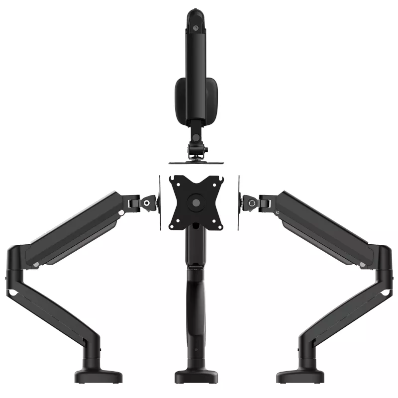 j5create JTSA101 ergonominen näyttöteline musta pöytäkiinnike pöytäläpivienti 8 kg 17–32 inch