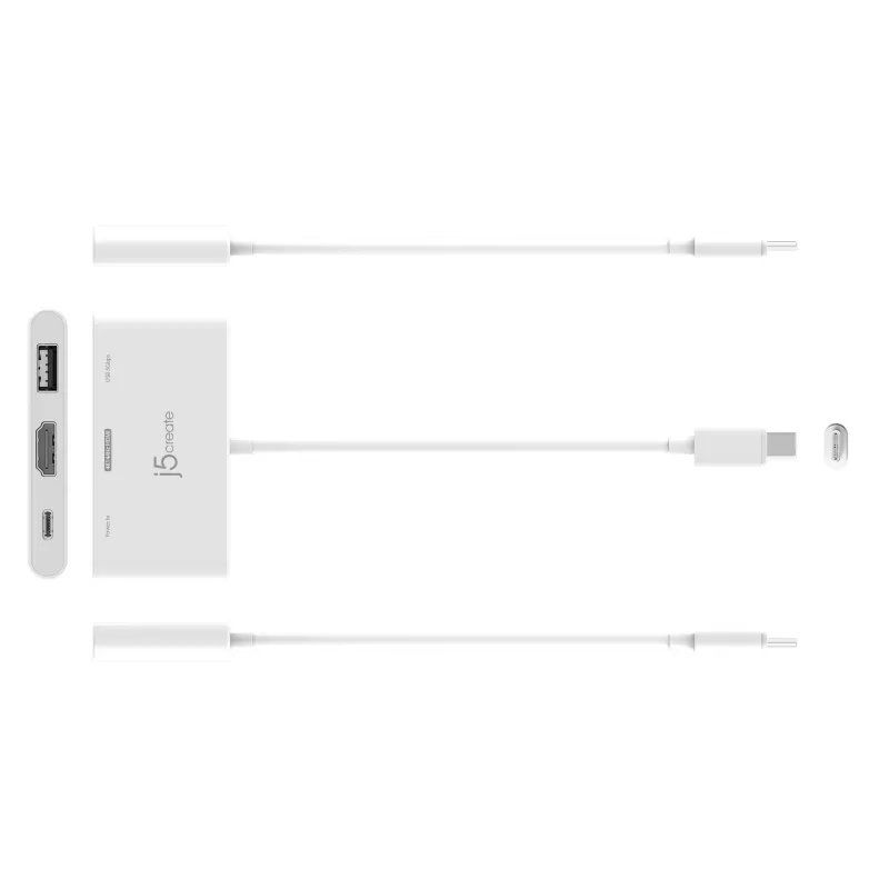 j5create JCA399 USB-C® - HDMI™ 4K144Hz & USB™ 3.2 Power Delivery 100W, musta