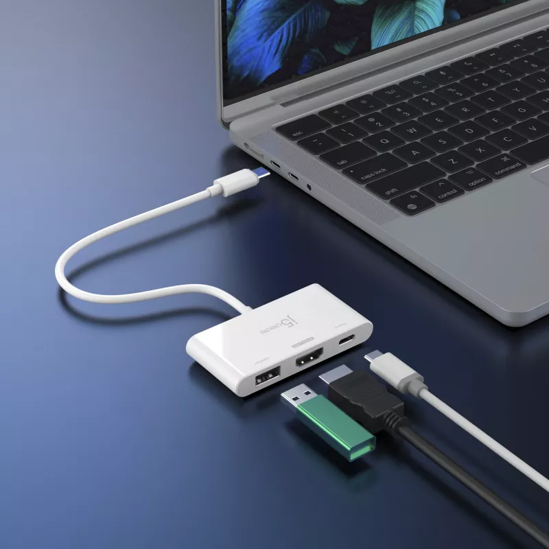 j5create JCA399 USB-C® - HDMI™ 4K144Hz & USB™ 3.2 Power Delivery 100W, musta