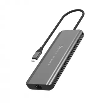 j5create JCD398 USB-C® Dual 4K HDMI™ 10Gbps Mini-telakka, musta