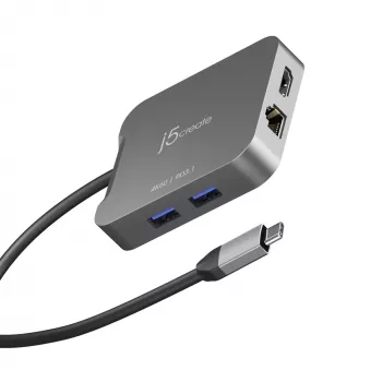 j5create JCD3191 4K60 Elite USB-C® matkasovitin, musta