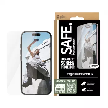PanzerGlass SAFE. by ® näytönsuoja iPhone '24 6,1 tuuman näyttö | Ultra-Wide Fit
