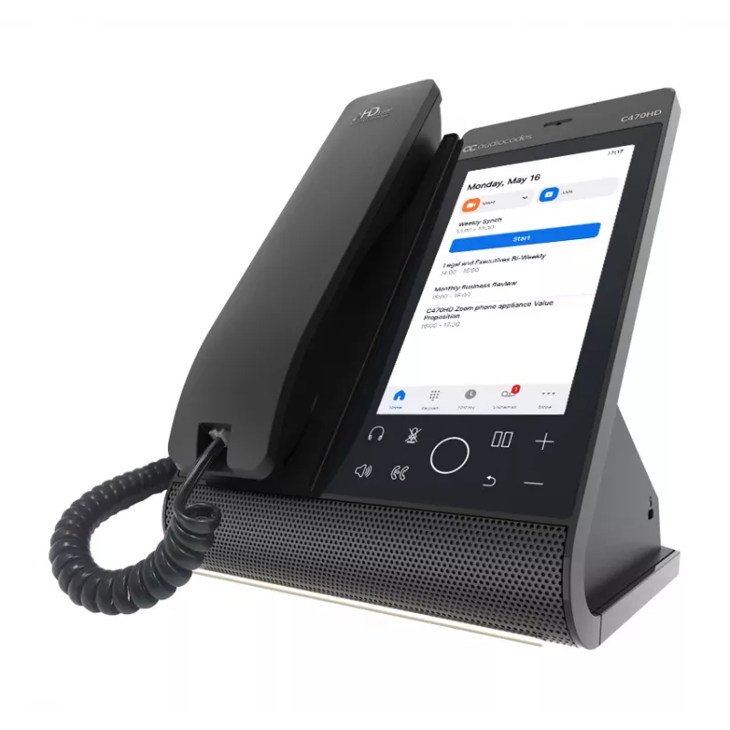 IP-puhelin AudioCodes Teams C470HD PoE GbE johdollinen käsiluuri Android