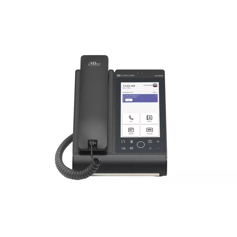 IP-puhelin AudioCodes Teams C470HD PoE GbE johdollinen käsiluuri Android