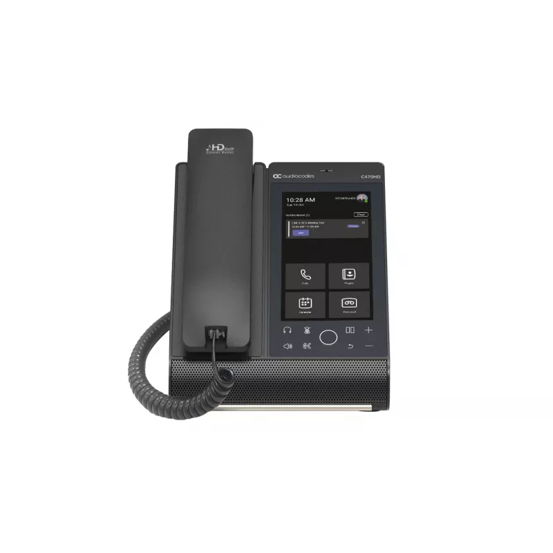 IP-puhelin AudioCodes Teams C470HD PoE GbE johdollinen käsiluuri Android