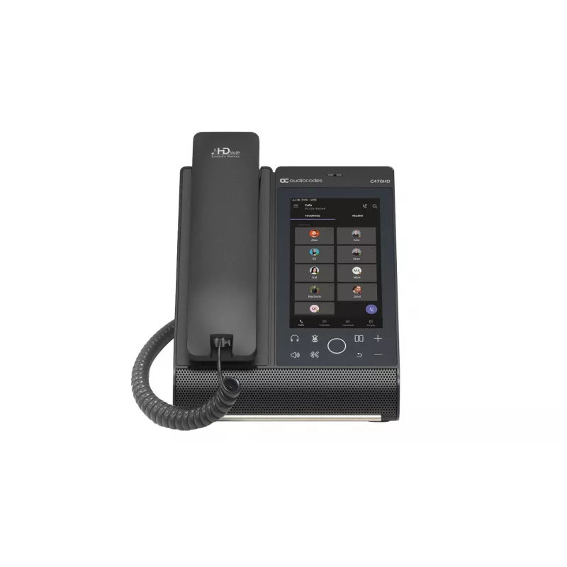 IP-puhelin AudioCodes Teams C470HD PoE GbE johdollinen käsiluuri Android